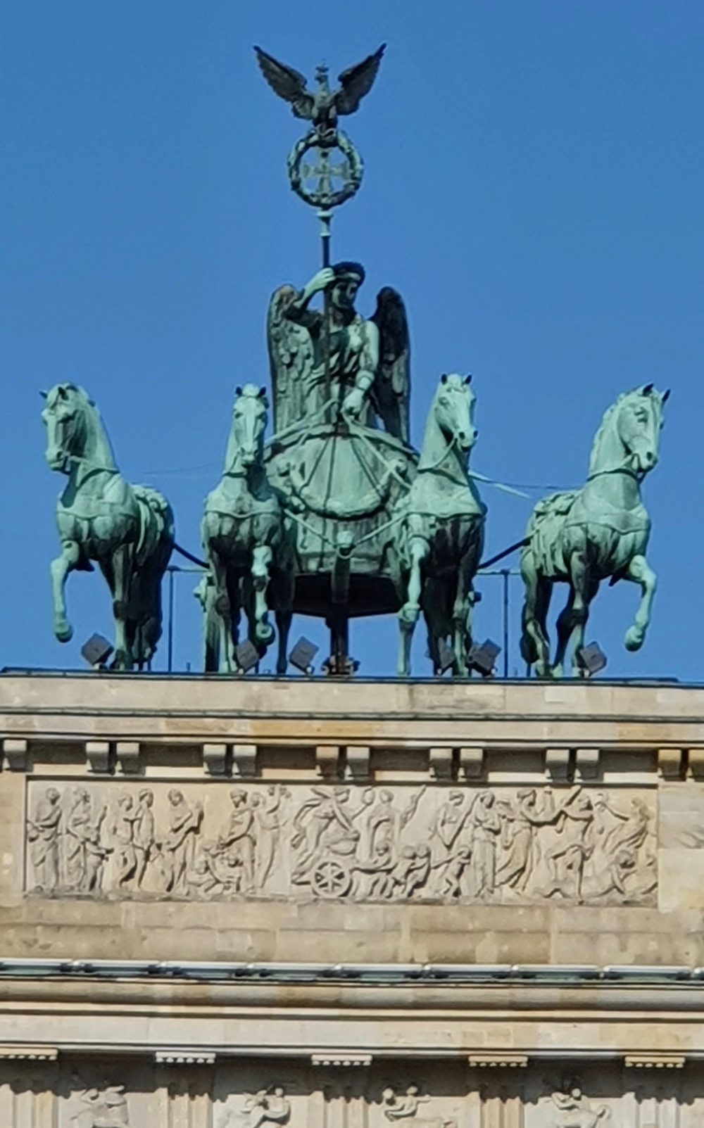 The Quadriga on top of the Brandenburg Gate